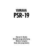 Yamaha PortaTonee PSR-19 Owner'S Manual preview