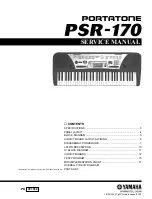 Yamaha PSR-170 Service Manual preview