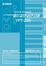 Yamaha PSR-E223 Owner'S Manual preview
