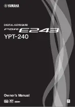 Yamaha PSR-E243 Owner'S Manual preview
