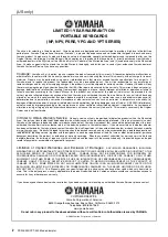 Preview for 2 page of Yamaha PSR-E333 Owner'S Manual