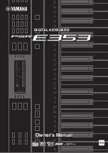 Yamaha PSR-E353 Owner'S Manual preview