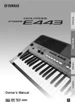 Yamaha PSR-E443 Quick Manual preview