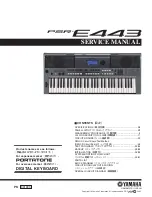 Preview for 1 page of Yamaha PSR-E443 Service Manual