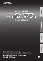 Yamaha PSR-E453 Owner'S Manual preview