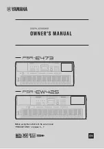 Preview for 1 page of Yamaha PSR-E473 Owner'S Manual