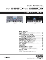 Yamaha PSR-S550B Service Manual preview