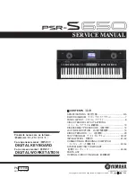 Preview for 1 page of Yamaha PSR-S650 Service Manual