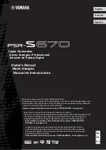 Yamaha PSR-S670 Owner'S Manual preview