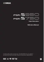 Yamaha PSR-S750 Reference Manual preview