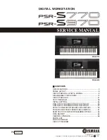 Preview for 1 page of Yamaha PSR-S770 Service Manual