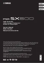 Yamaha PSR-SX600 Owner'S Manual предпросмотр