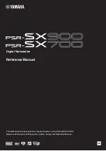 Предварительный просмотр 1 страницы Yamaha PSR-SX700 Reference Manual