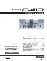 Предварительный просмотр 1 страницы Yamaha PSRE413 - KEYBOARD USB 100 PATTERNS Service Manual