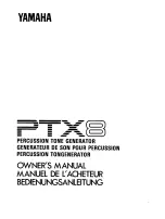 Yamaha PTX8 Owner'S Manual preview