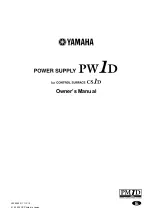 Preview for 1 page of Yamaha PW1D Owner'S Manual