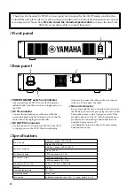 Preview for 4 page of Yamaha PW1D Owner'S Manual