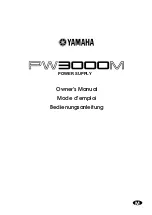 Yamaha PW3000M Owner'S Manual preview