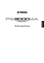 Preview for 10 page of Yamaha PW3000MA Owner'S Manual