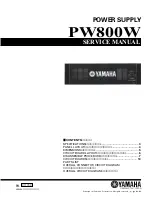 Yamaha PW800W Service Manual preview