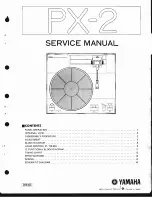 Preview for 1 page of Yamaha PX-2 Service Manual
