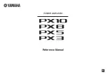 Yamaha PX-3 Reference Manual preview
