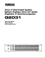 Yamaha Q2031 Operating Manual preview