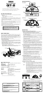 Предварительный просмотр 4 страницы Yamaha QT-2 Owner'S Manual