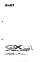 Preview for 1 page of Yamaha QX 21 Owner'S Manual