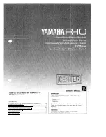 Yamaha R-10 Owner'S Manual preview