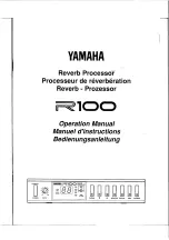 Preview for 1 page of Yamaha R-100 Operation Manual