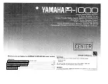 Preview for 1 page of Yamaha R-1000 Owner'S Manual