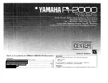 Preview for 1 page of Yamaha R-2000 Owner'S Manual