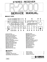 Preview for 1 page of Yamaha R-2000 Service Manual