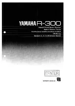 Предварительный просмотр 1 страницы Yamaha R-300 Owner'S Manual