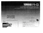Preview for 2 page of Yamaha R-5 Owner'S Manual