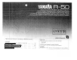 Preview for 1 page of Yamaha R-50 Owner'S Manual