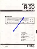 Предварительный просмотр 1 страницы Yamaha R-50 Service Manual