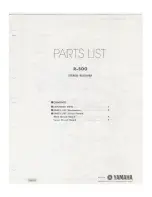 Предварительный просмотр 24 страницы Yamaha R-500 Service Manual