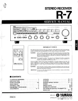 Preview for 1 page of Yamaha R-7 Service Manual