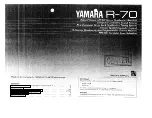 Preview for 1 page of Yamaha R-70 Owner'S Manual