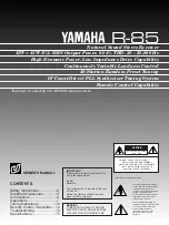 Yamaha R-85 Owner'S Manual preview