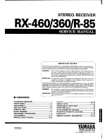 Предварительный просмотр 1 страницы Yamaha R-85 Service Manual