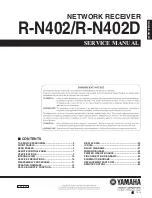 Yamaha R-N402 Service Manual preview