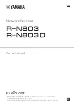 Предварительный просмотр 1 страницы Yamaha R-N803 Owner'S Manual