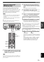 Preview for 21 page of Yamaha R S300 Owner'S Manual