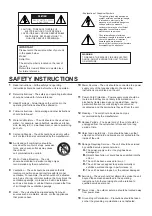 Preview for 2 page of Yamaha R-V1105 Owner'S Manual