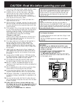 Preview for 6 page of Yamaha R-V1105 Owner'S Manual