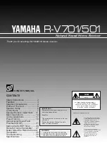 Yamaha R-V701 - AV Receiver Owner'S Manual preview