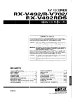 Preview for 1 page of Yamaha R-V702   R-V502 Service Manual